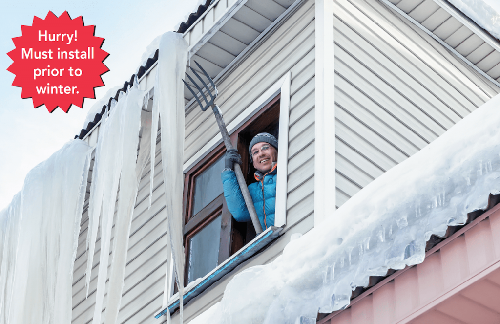 Ice Melt System Installation, Roof and Gutter Deicing Cable