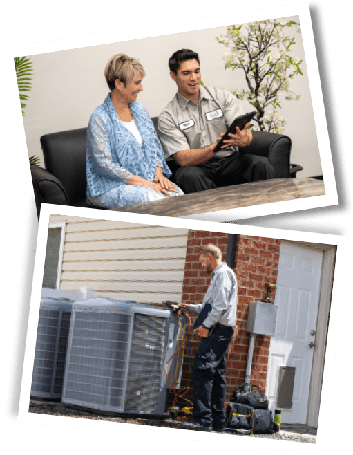 photo collage of happy customers